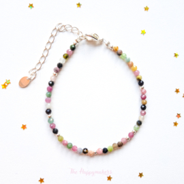 Handmade bracelet ''toermaline stones'' 925silver