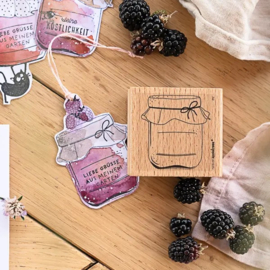 Cats on Appletrees - Stempel Jampot Label 4)