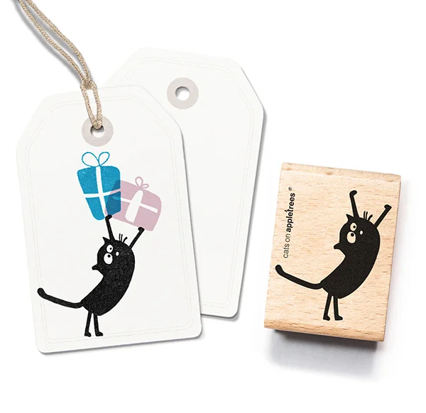 Cats on Appletrees - Stempel Kat Friedegunde Staand
