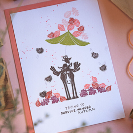 Cats on Appletrees - Mini Stempel Berkenblad (6)