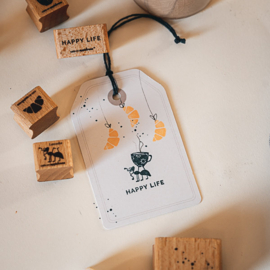 Cats on Appletrees - Mini Stempel Croissant