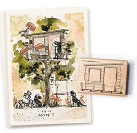 Cats on Appletrees - Stempel Boomhut/Standhut