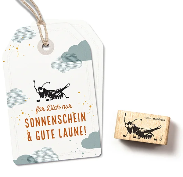 Cats on Appletrees - Stempel Sprinkhaan Sam