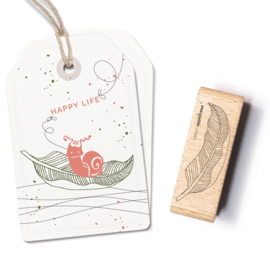 Cats on Appletrees - Stempel Blad Groot (4)