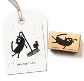 Cats on Appletrees - Stempel Kat Friedegunde Zwemmend