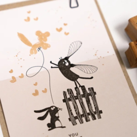 Cats on Appletrees - Mini Stempel Esdoornblad