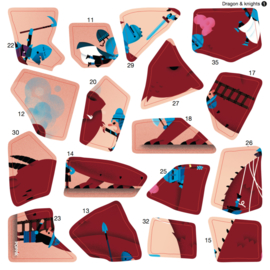 Poppik - Sticker Puzzel: Draken en ridders