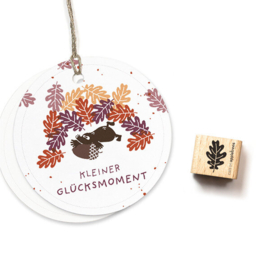 Cats on Appletrees - Mini Stempel Eikenblad (3)