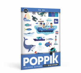 Poppik - Mini Stickerposter: Blauw de Oceaan