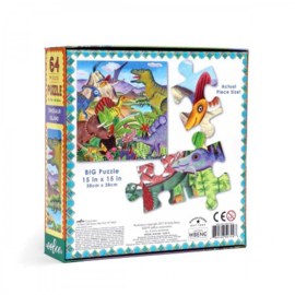 Eeboo - Dino Eiland Puzzel (64 st)