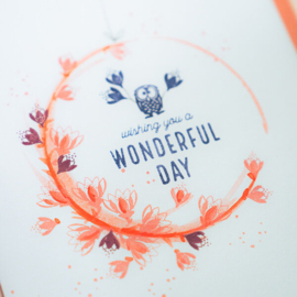 Cats on Appletrees - Stempel Tekst Wonderful Day