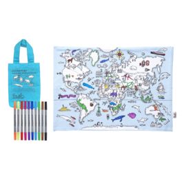 Eatsleepdoodle - Placemat Worldmap Animals & Sea Life