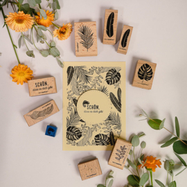 Cats on Appletrees - Stempel Blad Strelitzia Klein