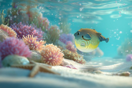 Eugy 3D - Kogelvis (Pufferfish #138)