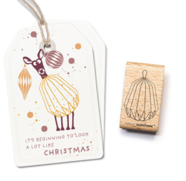 Cats on Appletrees - Stempel Kerstbal Geplooide 