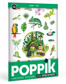 Poppik - Mini Stickerposter: Groen de Jungle