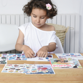 Poppik - Sticker Puzzel: Prinsessen