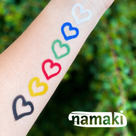 Namaki - Schmink potloden Regenboog (6 kleuren)