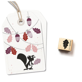 Cats on Appletrees - Mini Stempel Eikenblad