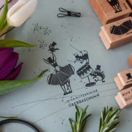 Cats on Appletrees - Mini Stempel Muzieknoten Wolk