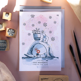 Cats on Appletrees - Mini Stempel Sneeuwvlok (4)