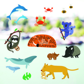 Makii - Window Clings (Raamstickers) - Baby Animals