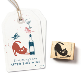 Cats on Appletrees - Stempel Kat Friedegunde met Kattenrug