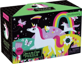 Mudpuppy - Glow in Dark Puzzel Unicorn (100 st)