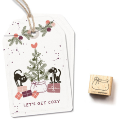 Cats on Appletrees - Mini Stempel Kersttas (1)