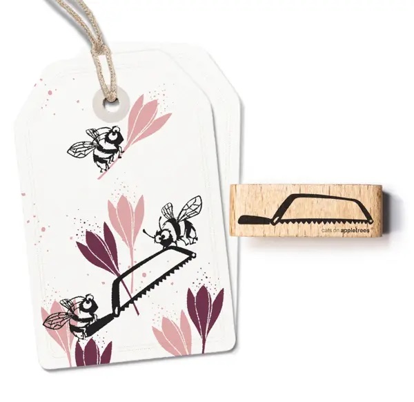 Cats on Appletrees - Stempel Zaag