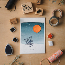 Cats on Appletrees - Stempel Strandstoel