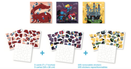 Poppik - Sticker Puzzel: Draken en ridders