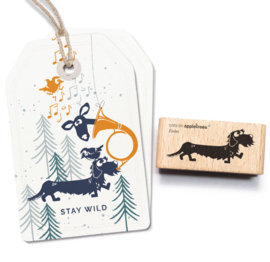 Cats on Appletrees - Stempel Teckel Enno lopend