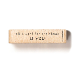 Cats on Appletrees - Stempel met Tekst All I Want for Christmas