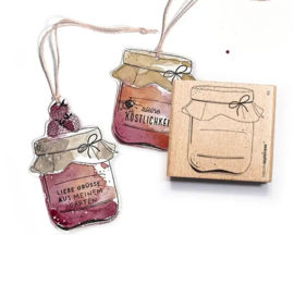 Cats on Appletrees - Stempel Jampot Label 4)