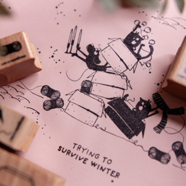 Cats on Appletrees - Stempel Kartonnen Doos (1)