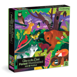 Mudpuppy - Glow in Dark Puzzel Iluminated Forest (500 st)