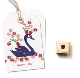 Cats on Appletrees - Mini Stempel Bloempot (6)