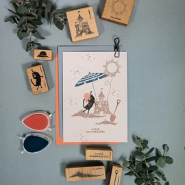 Cats on Appletrees - Stempel Kat Friedegunde Zwemmend