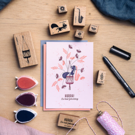 Cats on Appletrees - Stempel Bloempot Macrame Hangend