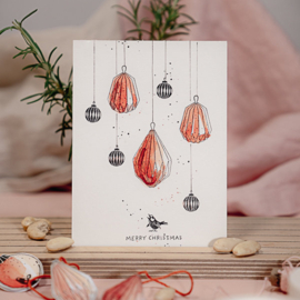 Cats on Appletrees - Stempel Kerstbal Geplooide 