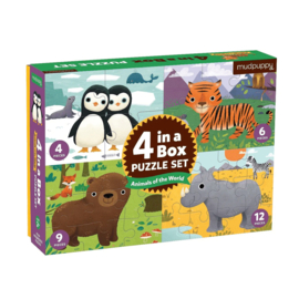 Mudpuppy - Animals of the World (4 in 1 Puzzel)