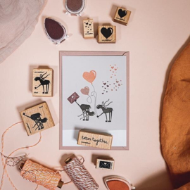 Cats on Appletrees - Stempel Saiga-Antilope Moad