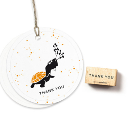 Cats on Appletrees - Stempel met Tekst Thank You
