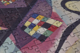 Londji - Cube Puzzel Geel-Rood-Blauw (Kandinsky) (520 st)