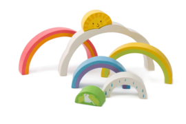 Tender Leaf Toys - Houten Puzzel Regenboogtunnel - 21 cm