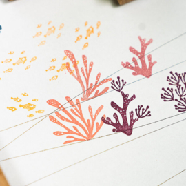 Cats on Appletrees - Stempel Koraal (Groot)