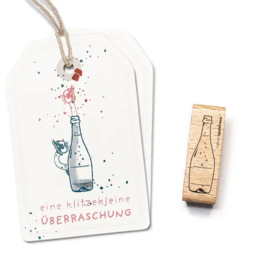 Cats on Appletrees - Stempel Champagnefles