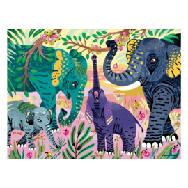 Mudpuppy - Asian Elephants Bedreigde Dieren Puzzel (300 st)