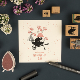 Cats on Appletrees - Stempel Tekst Wonderful Day